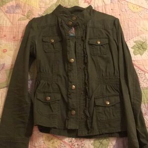 Green utility jacket